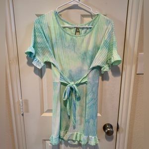 Tie dye frill romper